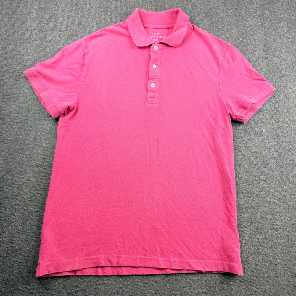 H&M LOGG Men's L Large Pink Cotton Pique Short Sleeve Polo Shirt